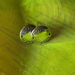 Authentic Coach post earrings - Sterling Silver